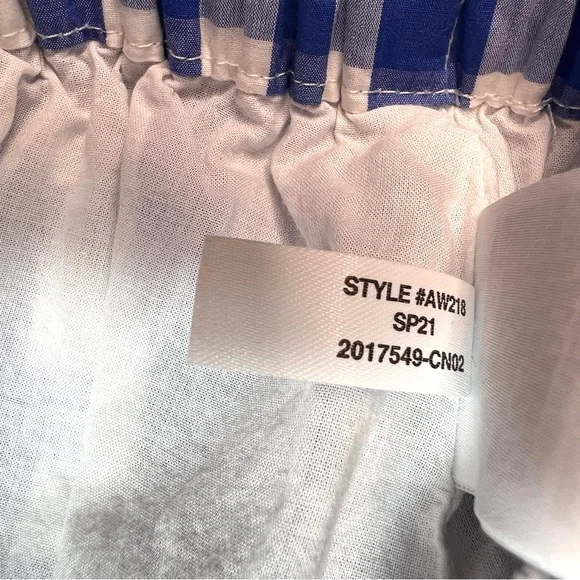 J. Crew Crewcuts Gingham Ruffle Skirt Blue White Size 6-7 - Picture 7 of 7